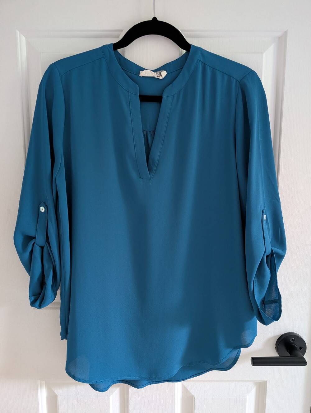 Everleigh Blouse, Teal, Size Medium
